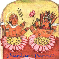 Kashmir Gods - Shankar and Parvati