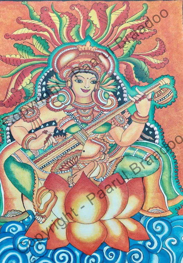 Saraswati Mata (hand Painted) 